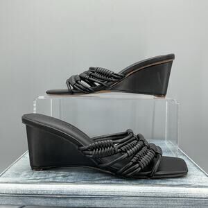 NEW Gabrielle Union Women’s Harmoni Woven Wedge Slides Black Size 7